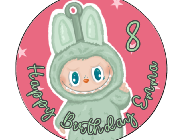 Personalised Labubu Cake Topper