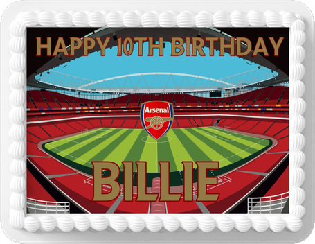 Arsenal stadium cake topper
