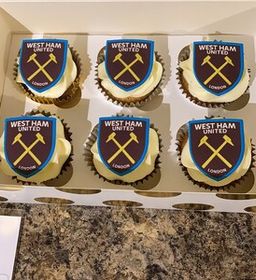 West Ham cupcakecake toppers