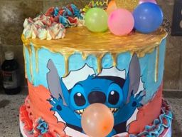 Edible stitch cake topper
