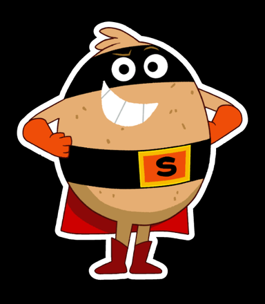 Supertato cake toppers