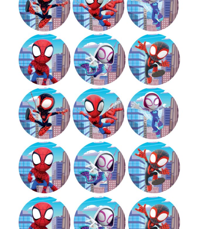 Spidey and friends cake toppers