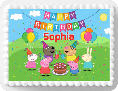 Peppa Pig cake topper