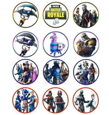 Fortnite cake toppers