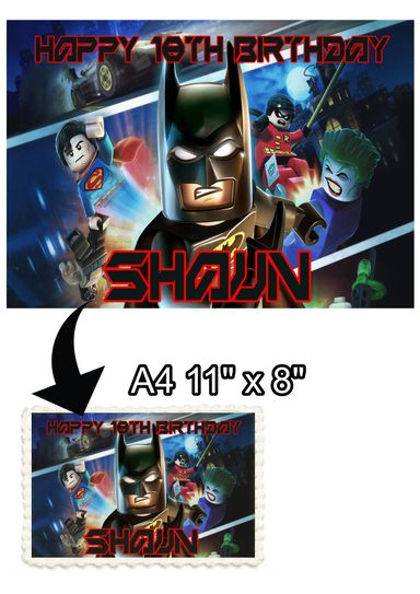 Lego batman cake topper