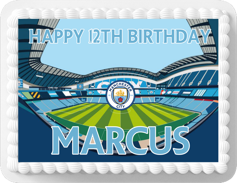 manchester city edible cake topper